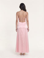 Soft Petal Satin A-Line Sweetheart Criss-Cross Strap Floor-Length Bridesmaid Dress - Curvevia