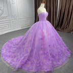 Quinceanera Dress Beading Appliques Strapless Sweetheart Ball Gown - Curvevia