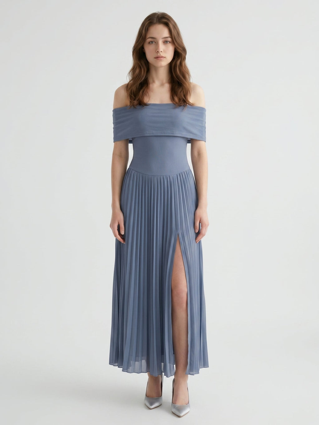 Stormy Chiffon A-Line Off-the-Shoulder Side Zip Ankle-Length Bridesmaid Dress - Curvevia