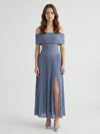 Stormy Chiffon A-Line Off-the-Shoulder Side Zip Ankle-Length Bridesmaid Dress - Curvevia