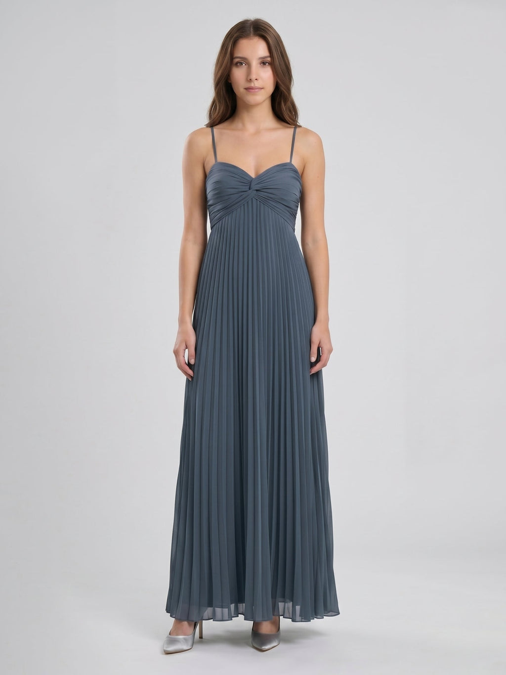 Stormy Chiffon A-Line Sweetheart Lace-up Floor-Length Bridesmaid Dress - Curvevia