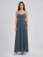 Stormy Chiffon A-Line Sweetheart Lace-up Floor-Length Bridesmaid Dress - Curvevia