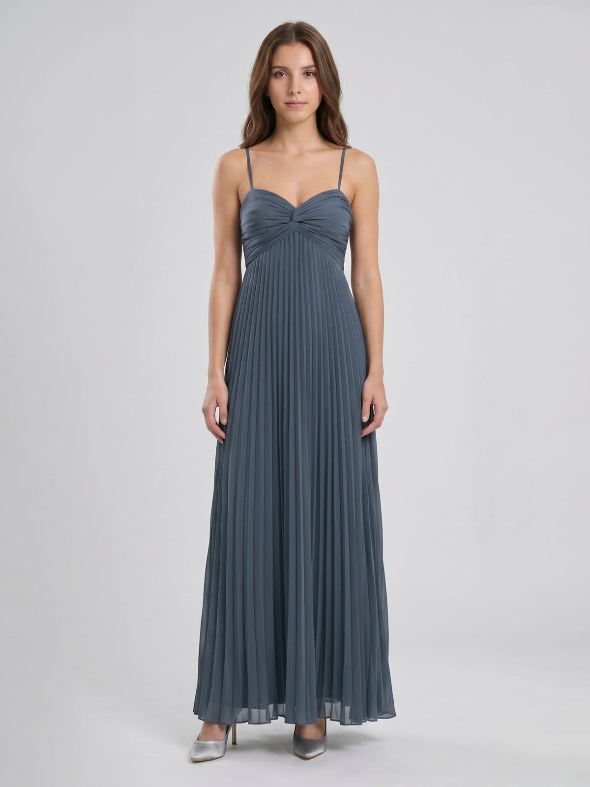 Stormy Chiffon A-Line Sweetheart Lace-up Floor-Length Bridesmaid Dress - Curvevia
