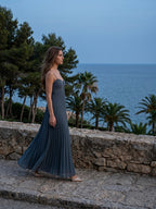 Stormy Chiffon A-Line Sweetheart Lace-up Floor-Length Bridesmaid Dress - Curvevia