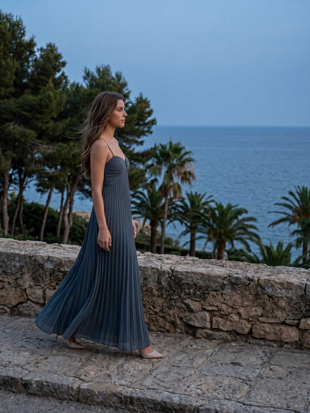 Stormy Chiffon A-Line Sweetheart Lace-up Floor-Length Bridesmaid Dress - Curvevia