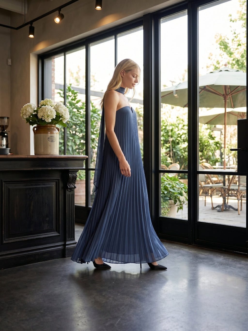 Stormy Chiffon Sheath Straight Neck Back Zip Floor-Length Bridesmaid Dress - Curvevia