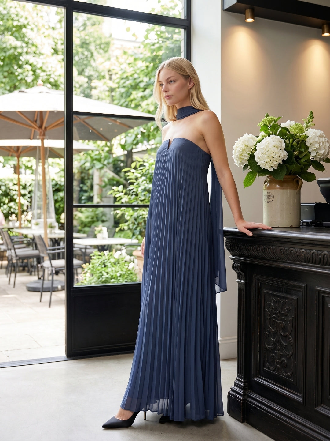 Stormy Chiffon Sheath Straight Neck Back Zip Floor-Length Bridesmaid Dress - Curvevia
