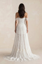 Bohemia Star tassel Chic Lace Wedding Dress - Curvevia