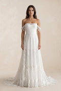 Bohemia Star tassel Chic Lace Wedding Dress - Curvevia