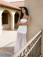 White Matte Satin Sheath Straight Neck Back Zip Floor-Length Evening Dress - Curvevia