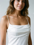 White Stretch Knit Sheath Square Neck Lace-Up Mini Homecoming Dress with Pleats - Curvevia
