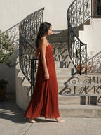 Wine Chiffon Empire Sweetheart Backless Ankle-Length Bridesmaid Dress - Curvevia