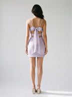 Wisteria Sequin Sheath Sweetheart Keyhole Back Short Homecoming Dress with Bow - Curvevia