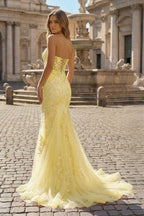 Mermaid Sweetheart Tulle Lace Evening Dress - Curvevia