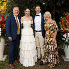 A-Line Beige Multi-Tiered Ruffles Wedding Dresses - Curvevia