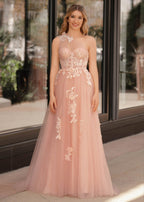 A Line One Shoulder Black Long Prom Dress with Appliques - Curvevia