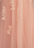 A Line One Shoulder Black Long Prom Dress with Appliques - Curvevia
