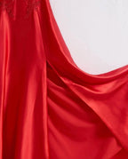 A-line Spaghetti Straps Corset Back Evening Dress With Split - Curvevia