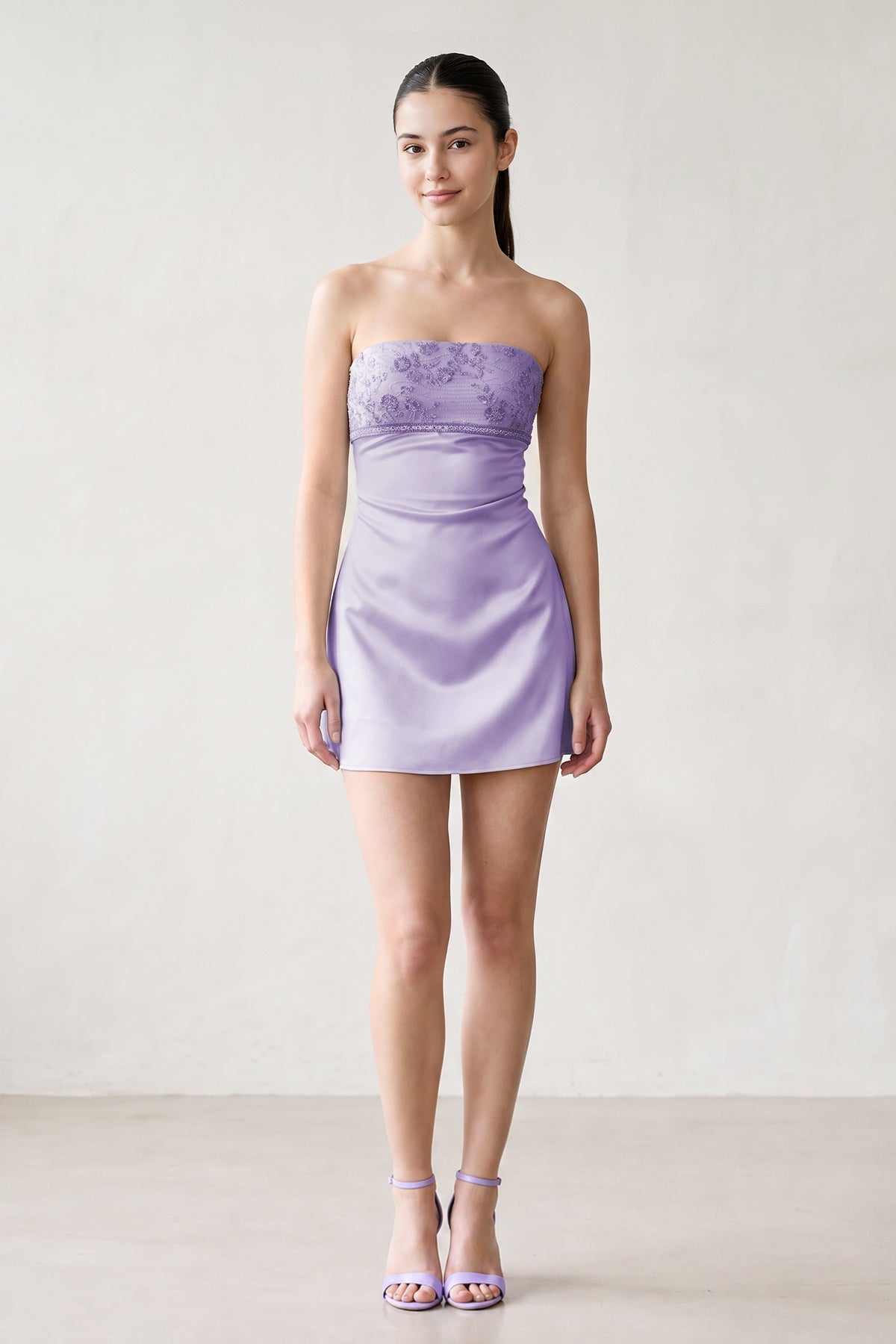 Aqua Strapless Appliqued Satin Sheath Homecoming Dress - Curvevia