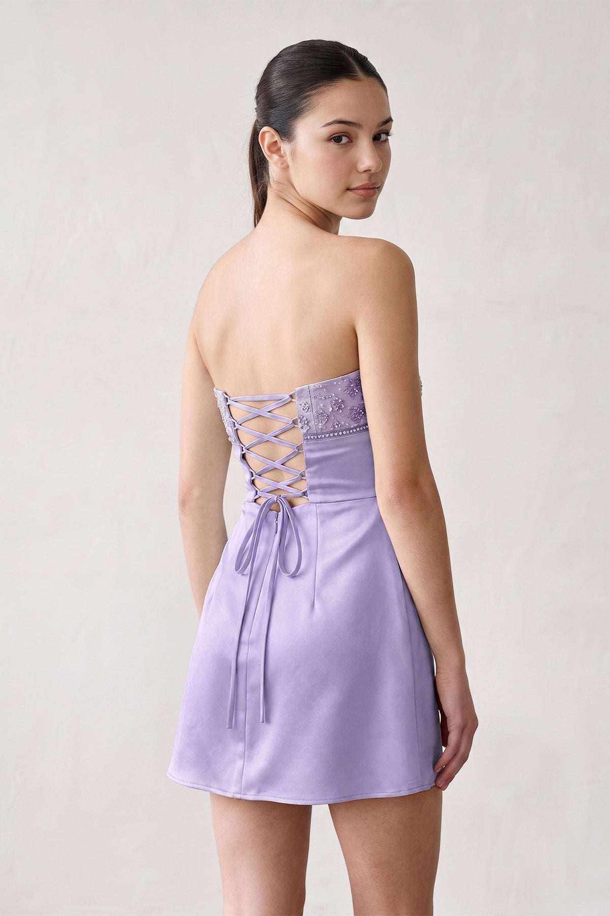 Aqua Strapless Appliqued Satin Sheath Homecoming Dress - Curvevia
