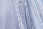 Ball-Gown Tulle Off The Shoulder Pearls Butterflies Quinceanera Dress with Appliqued - Curvevia
