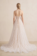 Beautiful A Line Spaghetti Straps Light Champagne Wedding Dress - Curvevia