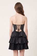 Royal Blue A Line Sweetheart Satin Cut Out Ruffled Homecoming Dresses with Beads - Curvevia
