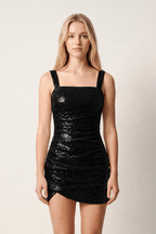 Bodycon White Square Neck Sequins Mini Homecoming Dresses - Curvevia