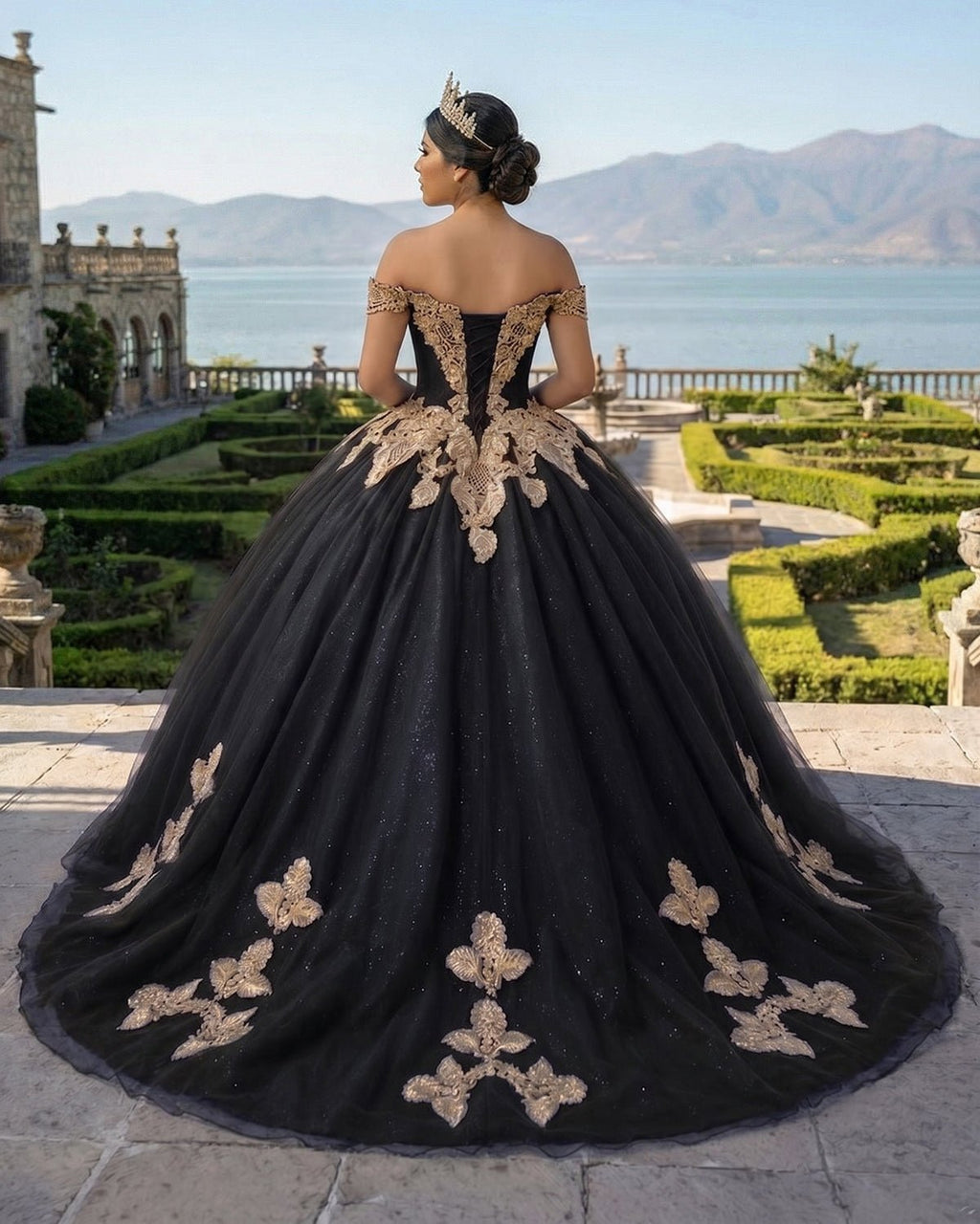 Royal Blue Off the Shoulder Quinceanera Dresses with Appliques - Curvevia