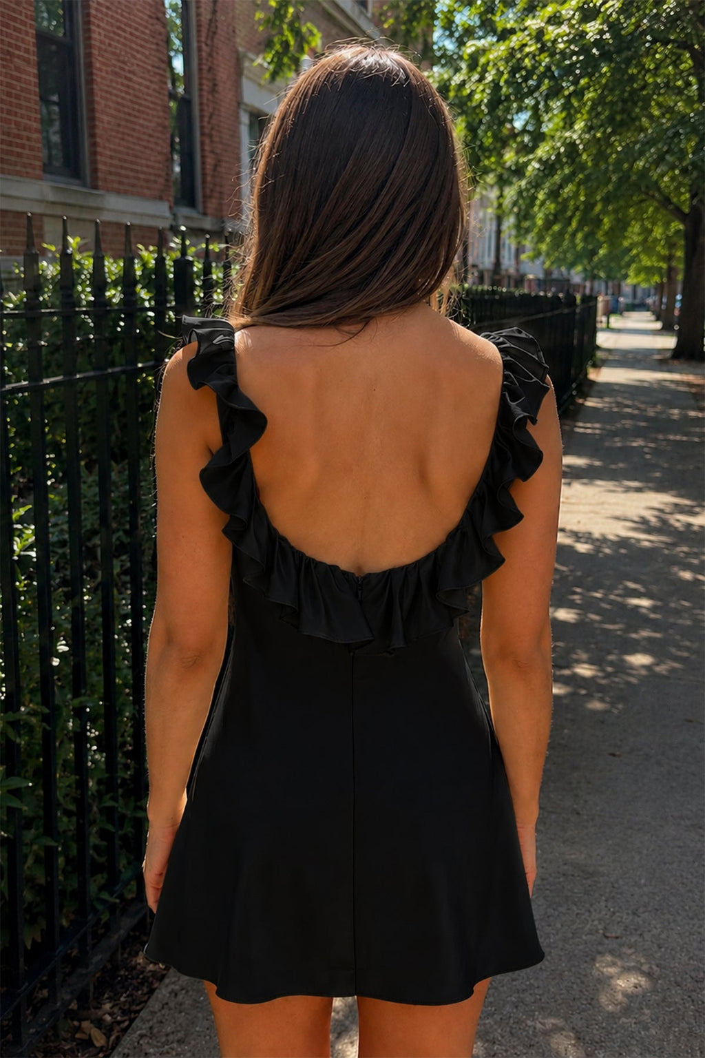 Yellow Scoop Neck Sheath Satin Ruffles Short Homecoming Dress - Curvevia