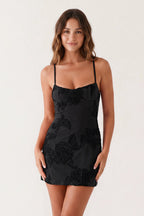 Coral Pink Spaghetti Straps Embroidered Sheath Mini Homecoming Dress - Curvevia