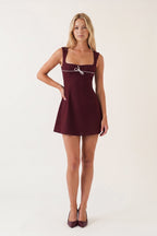 Black Square Neck A-Line Satin Homecoming Dress With Lace-Up Back - Curvevia