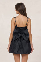 White - Square Neck A Line Short Homecoming Dresses With Bow - Curvevia