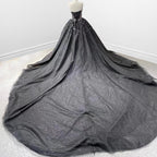 Black Sweetheart Tulle Quinceanera Dresses With Beadings - Curvevia