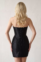 Yellow Sweetheart Sheath Satin Corset Homecoming Dress With Pearl - Curvevia