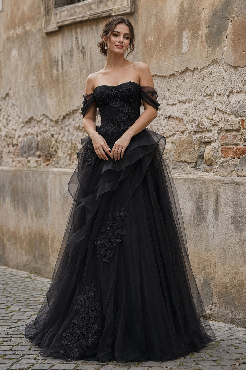 Green Tulle Lace Long Prom Dress with Corset, Green Formal Party Dress - Curvevia