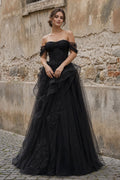 Green Tulle Lace Long Prom Dress with Corset, Green Formal Party Dress - Curvevia