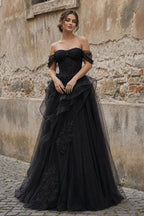 Green Tulle Lace Long Prom Dress with Corset, Green Formal Party Dress - Curvevia