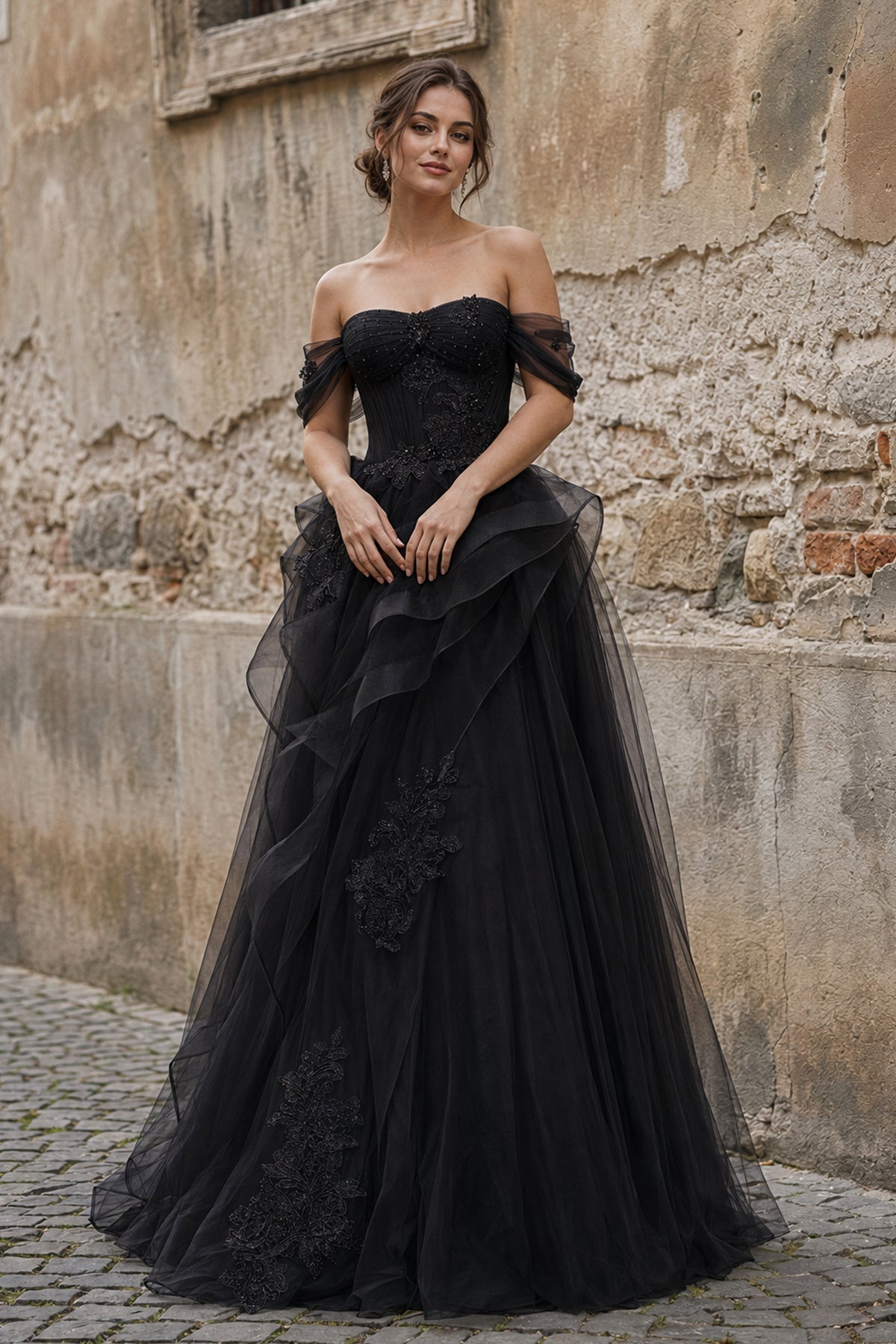 Green Tulle Lace Long Prom Dress with Corset, Green Formal Party Dress - Curvevia
