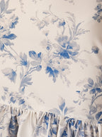 Blue Sheath Sweetheart Floral Corset Homecoming Dresses with Bow Straps - Curvevia