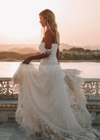 Bohemia Star tassel Chic Lace Wedding Dress - Curvevia