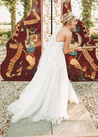 Boho Lace Wedding Dresses A Line Princess - Curvevia