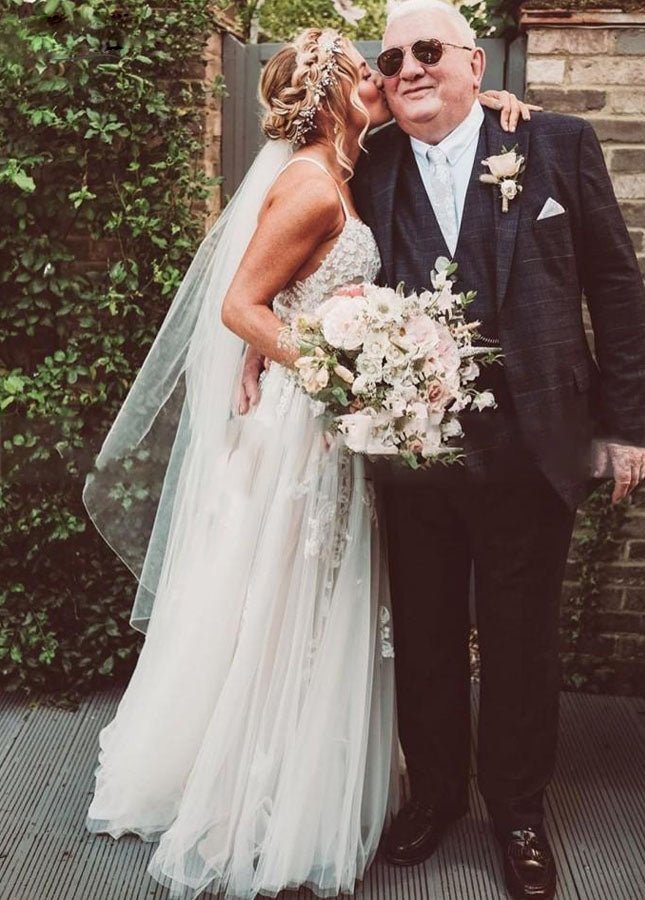 Boho Lace Wedding Dresses A Line Princess - Curvevia