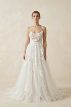 Boho Lace Wedding Dresses A Line Princess - Curvevia