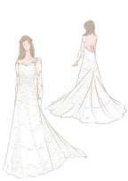 Lace Bohemian Deep-V Back Cathedral Train Wedding Dress - Curvevia