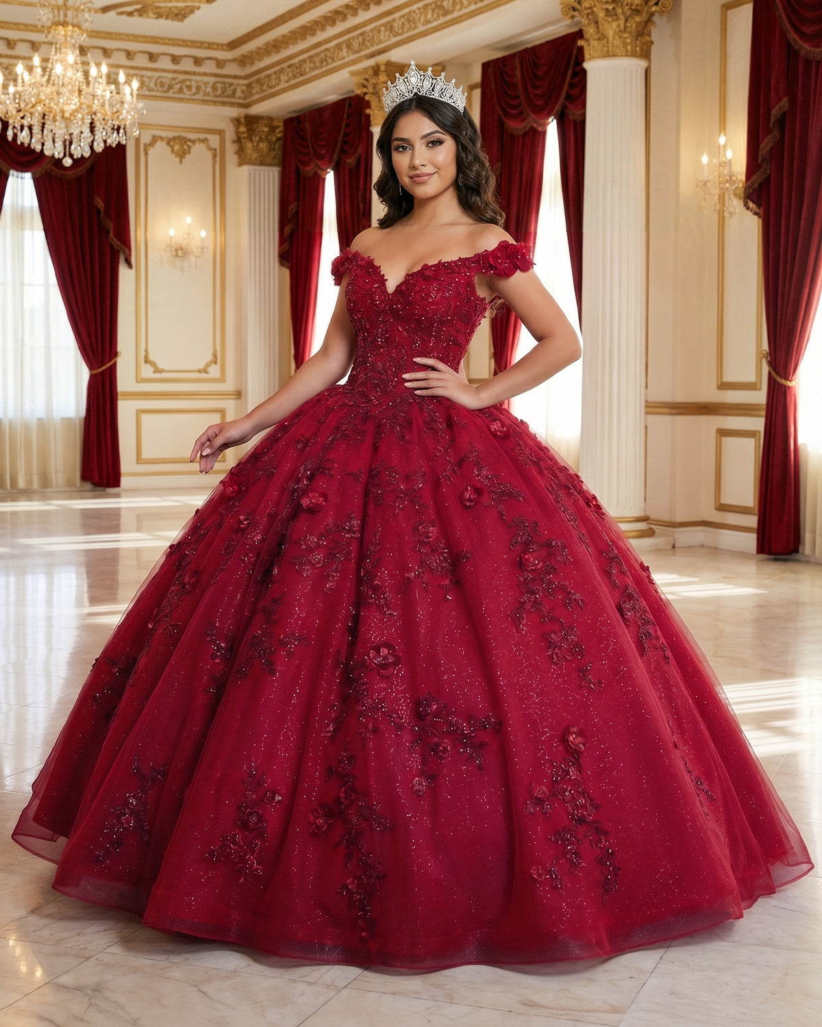 Royal Blue Off the Shoulder Puffy Quinceanera Dresses - Curvevia