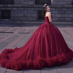 Mulberry Quinceanera Dresses Pleats with Sashes - Curvevia