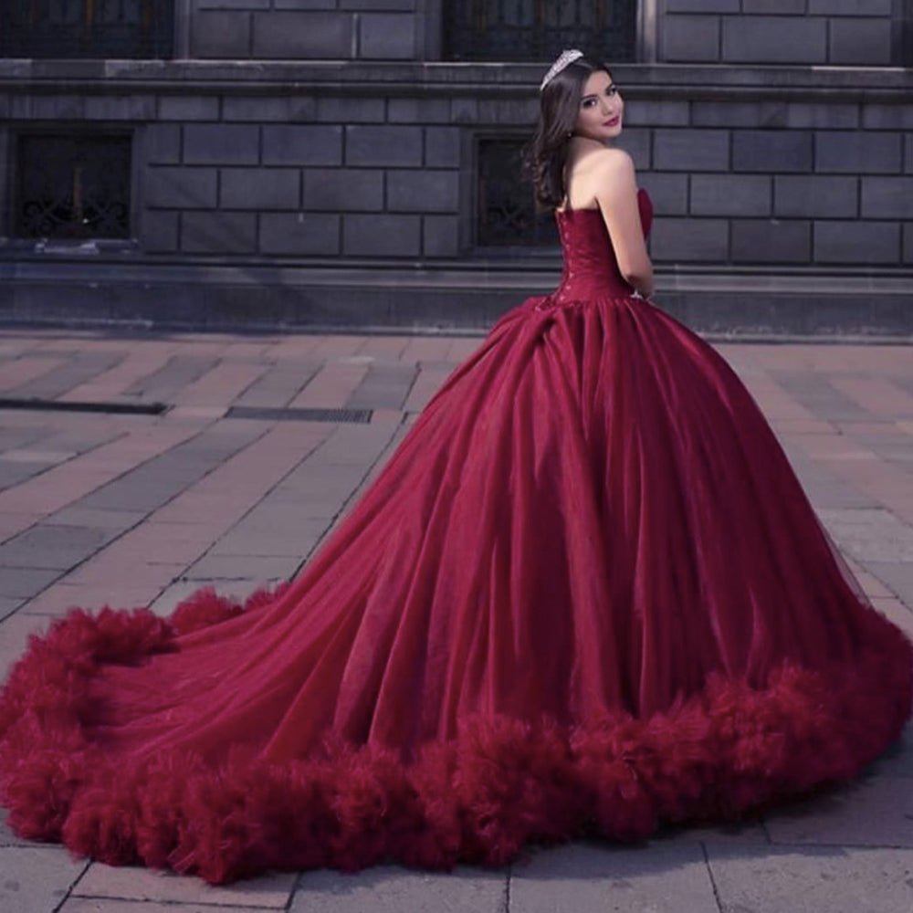Mulberry Quinceanera Dresses Pleats with Sashes - Curvevia