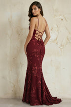 Sky Blue Spaghetti Straps Mermaid Tulle Long Prom Dresses With Appliques - Curvevia