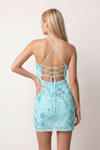 Candy Pink Cami Straps Sheath Floral Embroidery Tulle Homecoming Dress - Curvevia